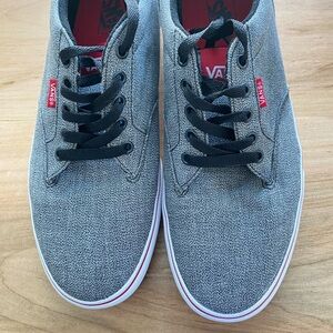Vans Men's Atwood Sneakers Gray/Red men’s 11.5 Skateboard Shoe